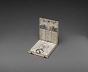 Portable diptych sundial by Paulus Reinman