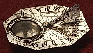 Portable horizontal sundial by Jaques Lucas