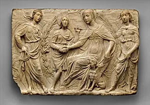Saint Bridget of Sweden Receiving the Rule of Her Order by Agostino d'Antonio di Duccio