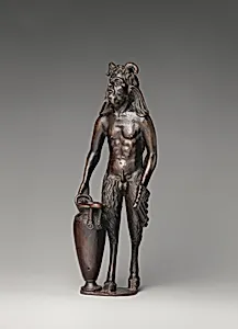 Satyr with vase (one of a pair)
