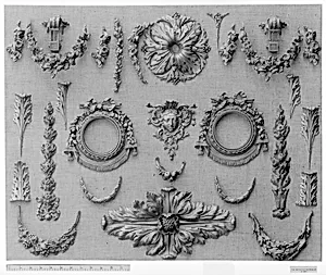 Set of four vase ornaments