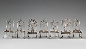 Set of seven miniature chairs