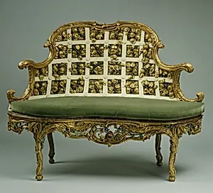 Settee (one of a pair) (part of a set) by Johann Michael Bauer