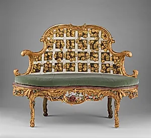 Settee (one of a pair) (part of a set)