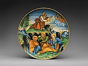 Shallow bowl with The Agony in the Garden by Baldassare Manara