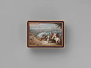 Snuffbox with four maritime scenes; Louis XIV crossing the Rhine in 1672 by Adrien Jean Maximilien Vachette|Henri Joseph van Blarenberghe