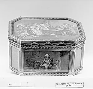 Snuffbox with household scenes