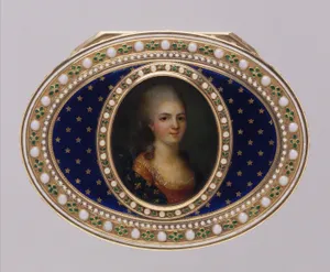 Snuffbox with portrait of a member of the French royal family, probably a daughter of Louis XV
