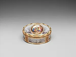 Snuffbox with Ulysses discovering Achilles and harbor scenes by F.S., Switzerland|Les Frères Souchay|Marc-André Souchay|Esay Souchay