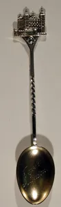 Souvenir spoon with finial in form of Tower of London