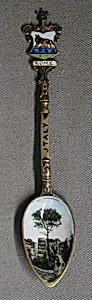 Souvenir spoon with view of the Roman Colosseum