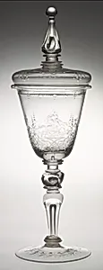 Standing cup with cover by G. E. Kunckel