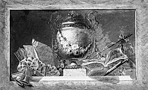 Still life with musical instruments (one of a pair) by French Painter
