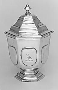 Sugar bowl with cover by John Clifton Sr.