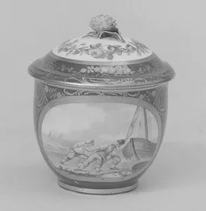 Sugar bowl with cover (pot à sucre Bouret) (part of a service)