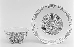 Teabowl and saucer by Unknown Artist