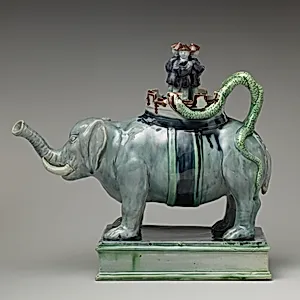 Teapot in the form of an elephant by Ralph Wood the Younger
