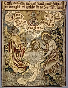 The Baptism of Christ from a set of The Passion