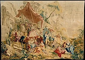 The Charlatan and the Peep Show from a set of the Italian Village Scenes by Beauvais|François Boucher|André Charlemagne Charron|Boulard de Gatellier