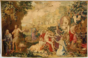 The Festival of Psyche, with Mercury from a set of Mythological Subjects after Giulio Romano