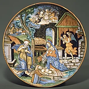 The Nativity by Fra Xanto Avelli da Rovigo