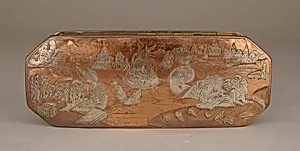 Tobacco box with scenes from life of Jonah