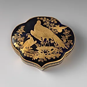 Toilet set containing three smaller boxes by Chelsea Porcelain Manufactory