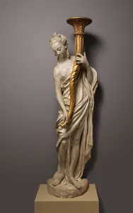 Torchère figure (one of a pair)