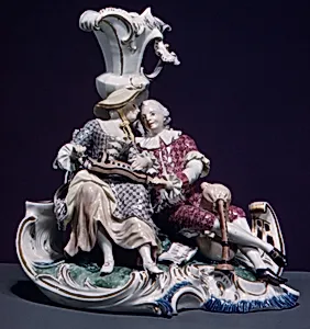 Two lovers by Frankenthal Porcelain Manufactory|Johann Friedrich Lück|Joseph Adam Hannong period