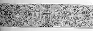Valance with grotesques
