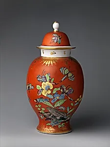 Vase with cover (one of a pair) by Meissen Manufactory