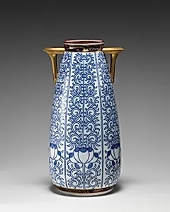 Vase with "lily pattern" (one of a pair)
