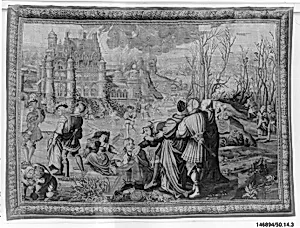 Winter from a set of The Seasons of Lucas by Manufacture Nationale des Gobelins|Master of the Months of Lucas