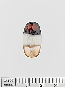 Banded agate oval gem
