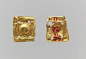 Bead ornaments, square, 7