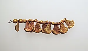 Bead pendant, with lotus flowers by Unknown Artist