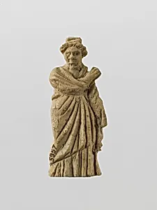 Bone statuette of a draped woman