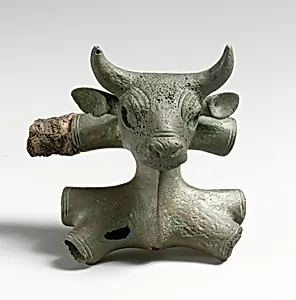 Bronze bull's head by Unknown Artist