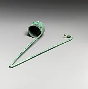 Bronze kyathos (ladle) terminating in a duck's head