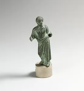 Bronze statuette of a man