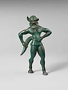 Bronze statuette of a satyr by Unknown Artist