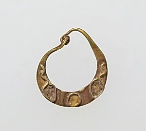 Earring, crescent-shaped by Unknown Artist