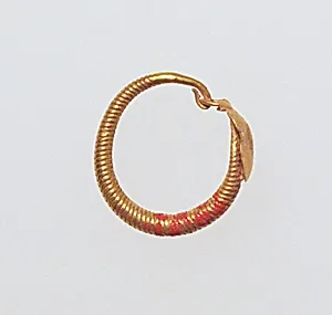 Earring with plain loop and disc by Unknown Artist