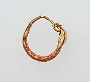 Earring with plain loop and disc by Unknown Artist