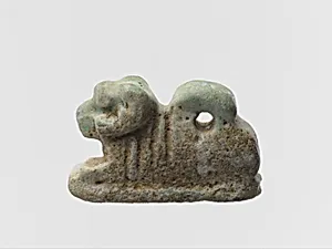 Faience amulet in the form of a ram