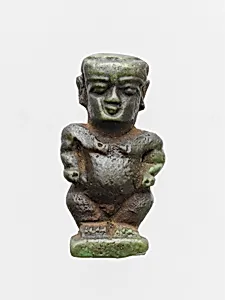 Faience amulet in the form of the dwarf god Pataikos