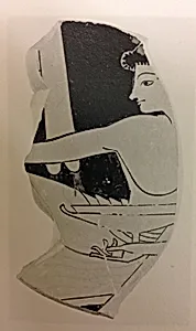 Fragment of a terracotta kylix (drinking cup)