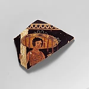 Fragment of a terracotta neck-amphora (jar) by Painter of the Geneva Orestes