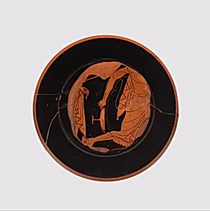 Fragments of a terracotta kylix (drinking cup)