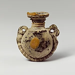 Glass lentoid aryballos (perfume bottle)